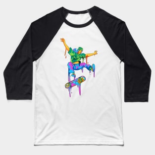 Psychedelic Art, Sunflowers, skateboard art Baseball T-Shirt